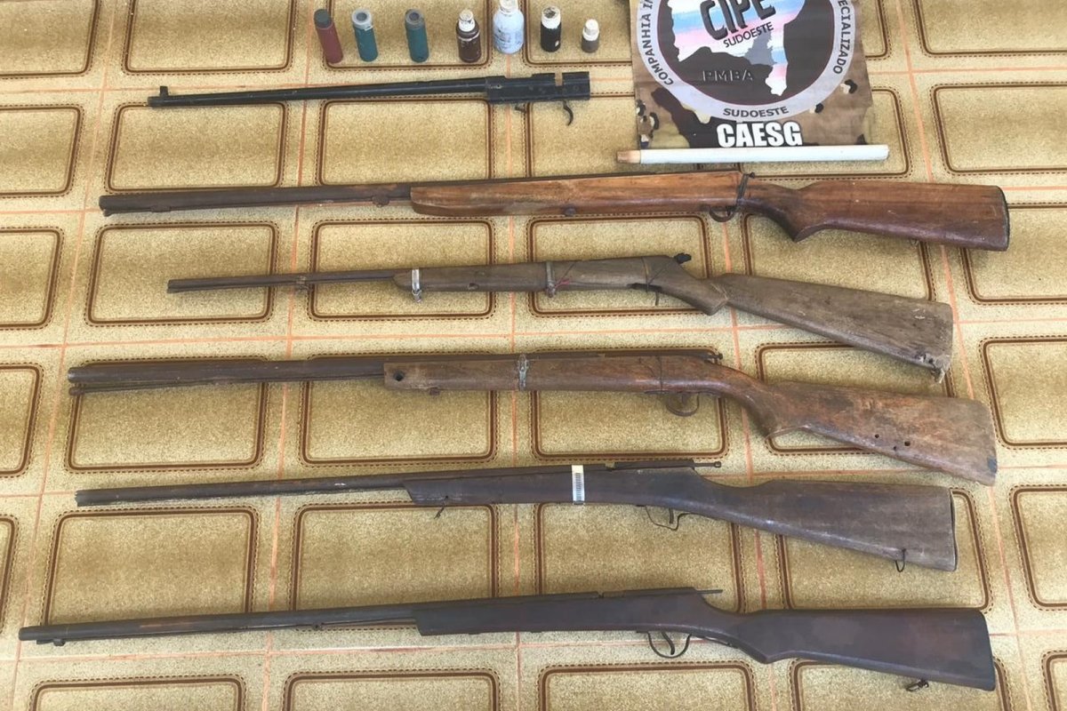 Fábrica caseira de armas de fogo é localizada no sul da Bahia