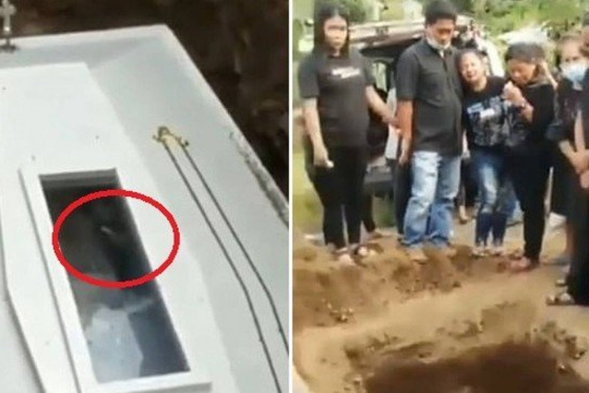 Cadáver "acena" dentro do caixão no próprio velório, na Indonésia