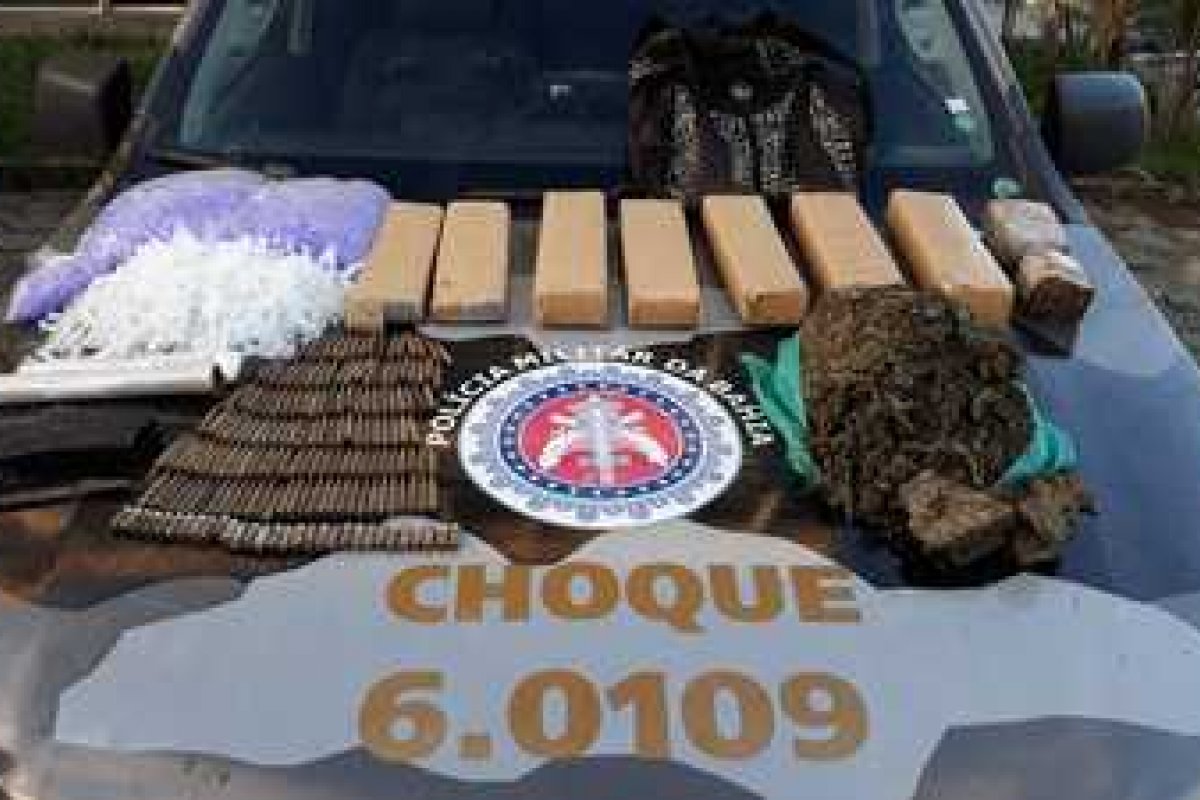 Cão do Batalhão de Choque encontra 10 kg de maconha, em Salvador