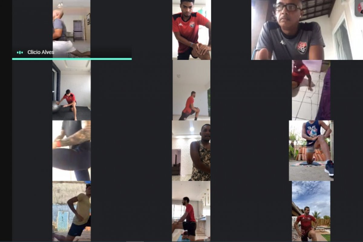 Atletas do Vitória iniciam treinamento em casa com acompanhamento da comissão técnica