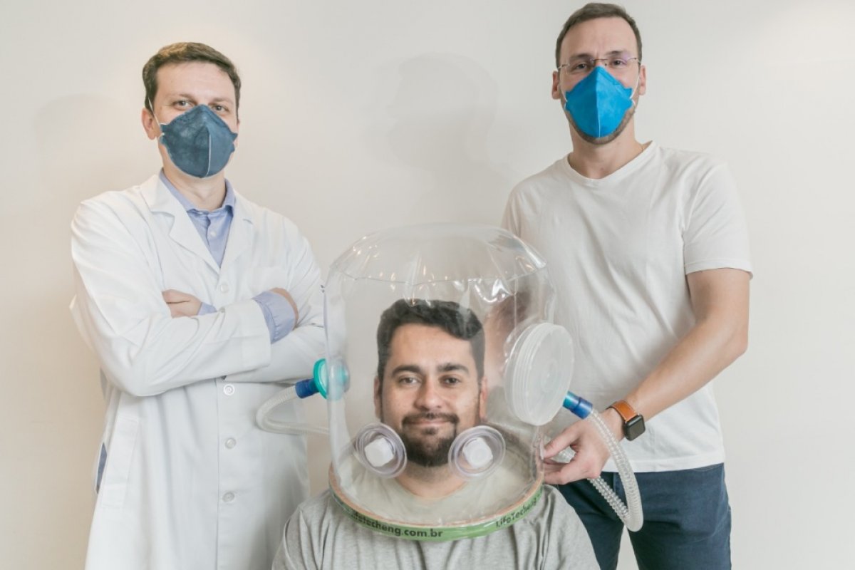 Capacetes de ventilação começam a ser testados no Hospital das Clínicas de São Paulo