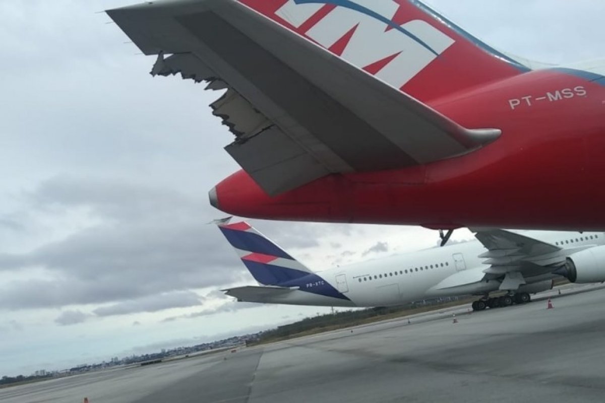 Boeings da Latam colidem no pátio do Aeroporto de Guarulhos