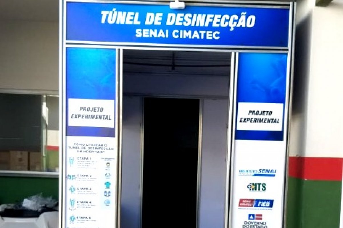 Mais três Unidades de Saúde passam a contar com tuneis de desinfecção do Senai Cimatec