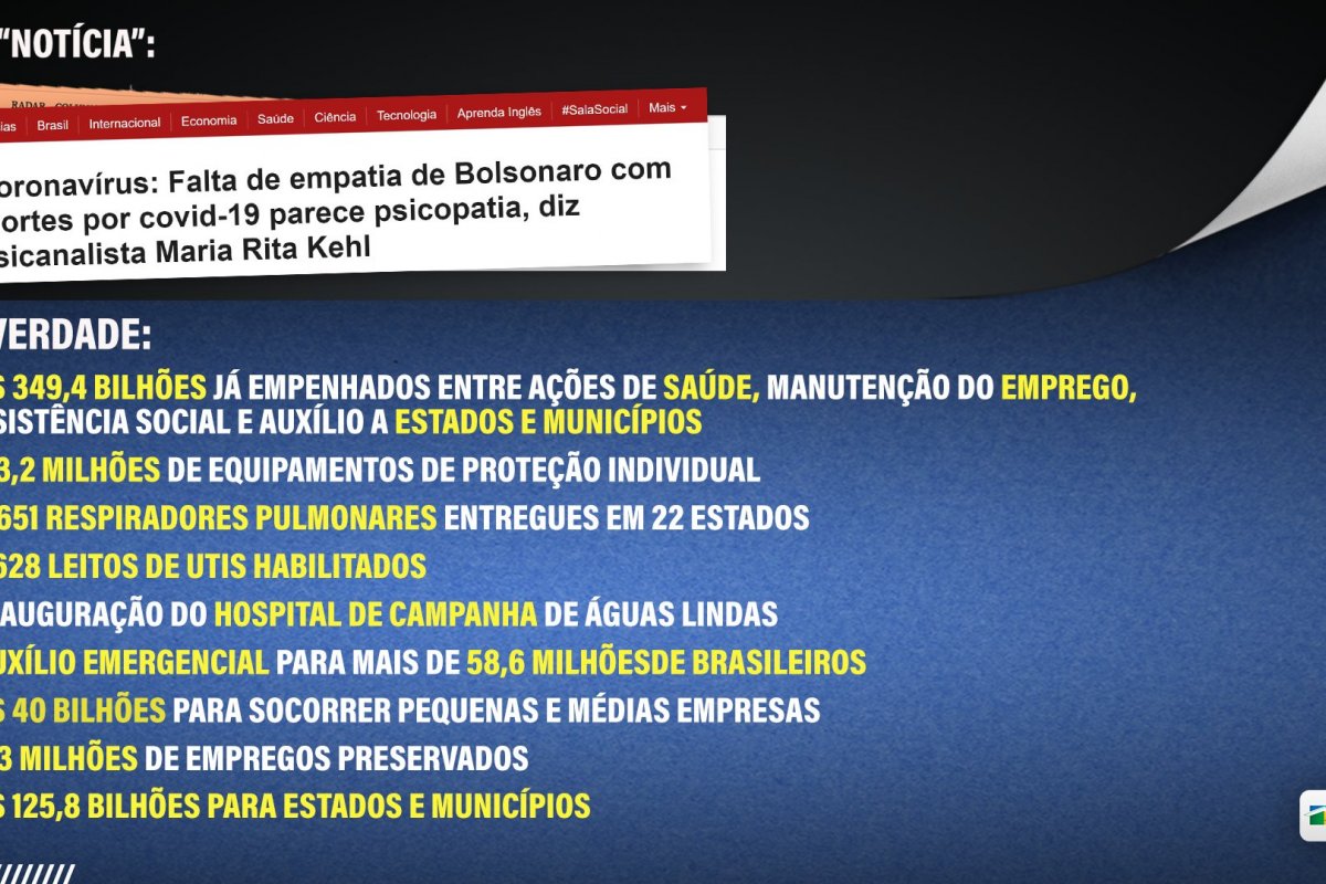 Governo federal lança campanha rebatendo notícias de veículos tradicionais