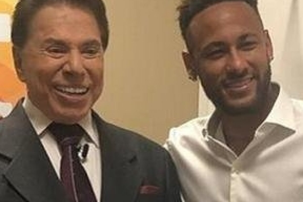 Neymar visita Silvio Santos no SBT