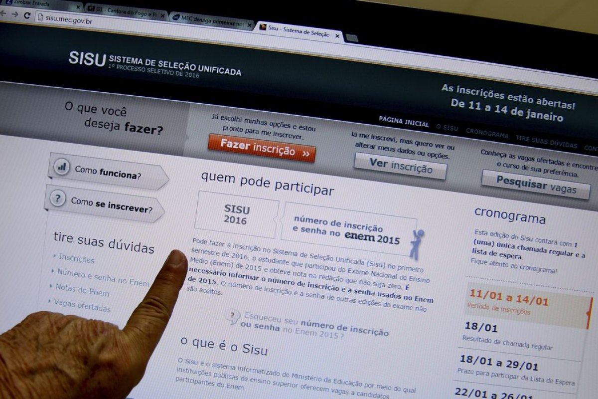Inscrições para o Sisu começam nesta terça-feira (7)