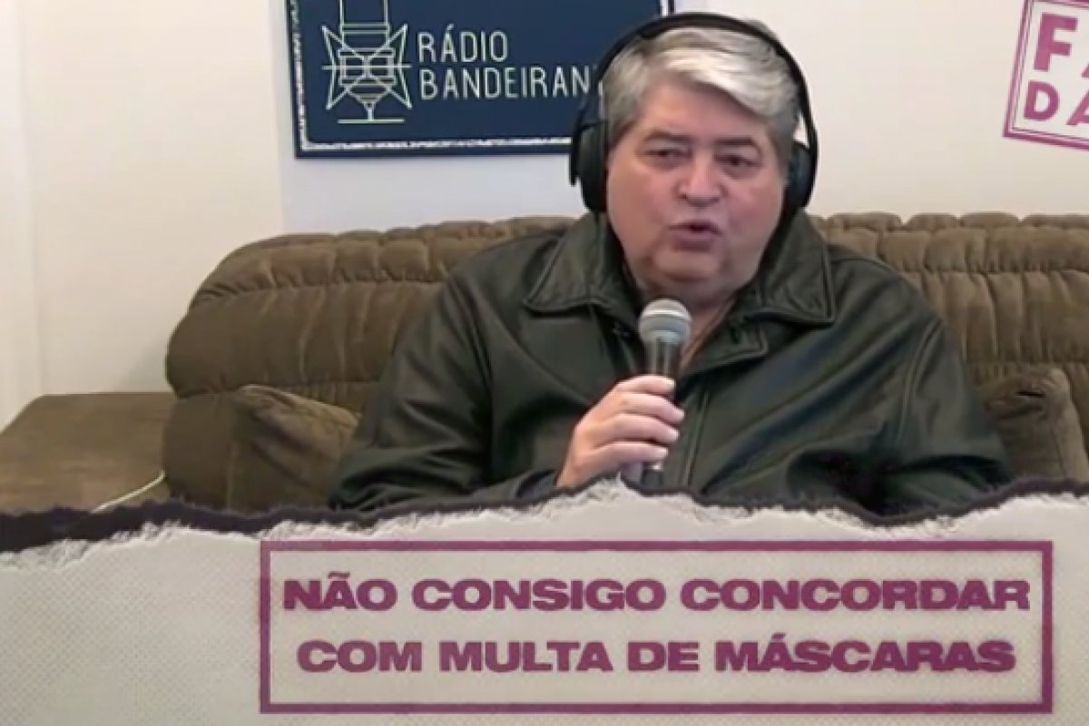 Apresentador Datena critica medidas protetivas contra Covid-19 impostas por João Doria