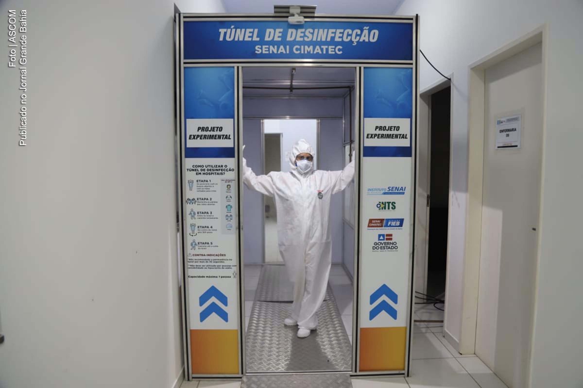 Hospital em Ribeira do Pombal recebe túnel de desinfecção contra Covid-19