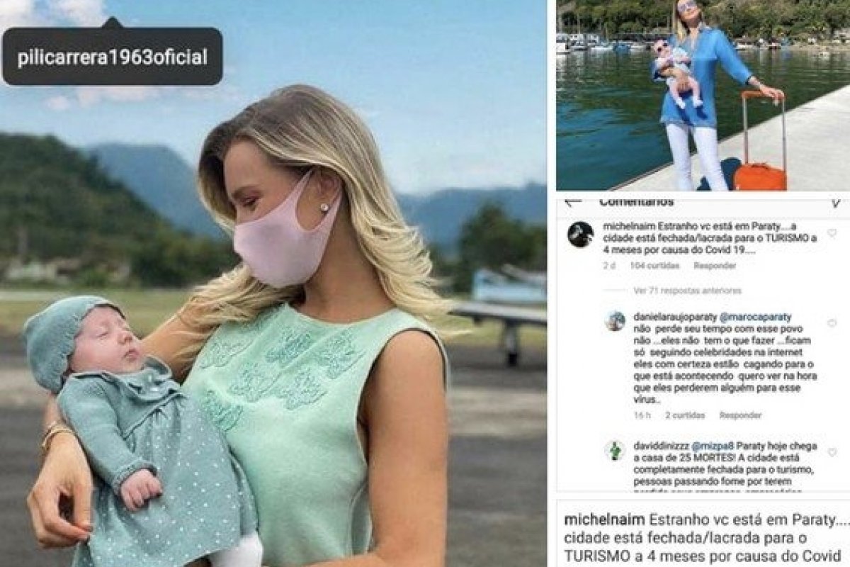 Revolta: Fotos da família de Roberto Justus supostamente furando a quarentena em Paraty, viralizam em grupo de moradores