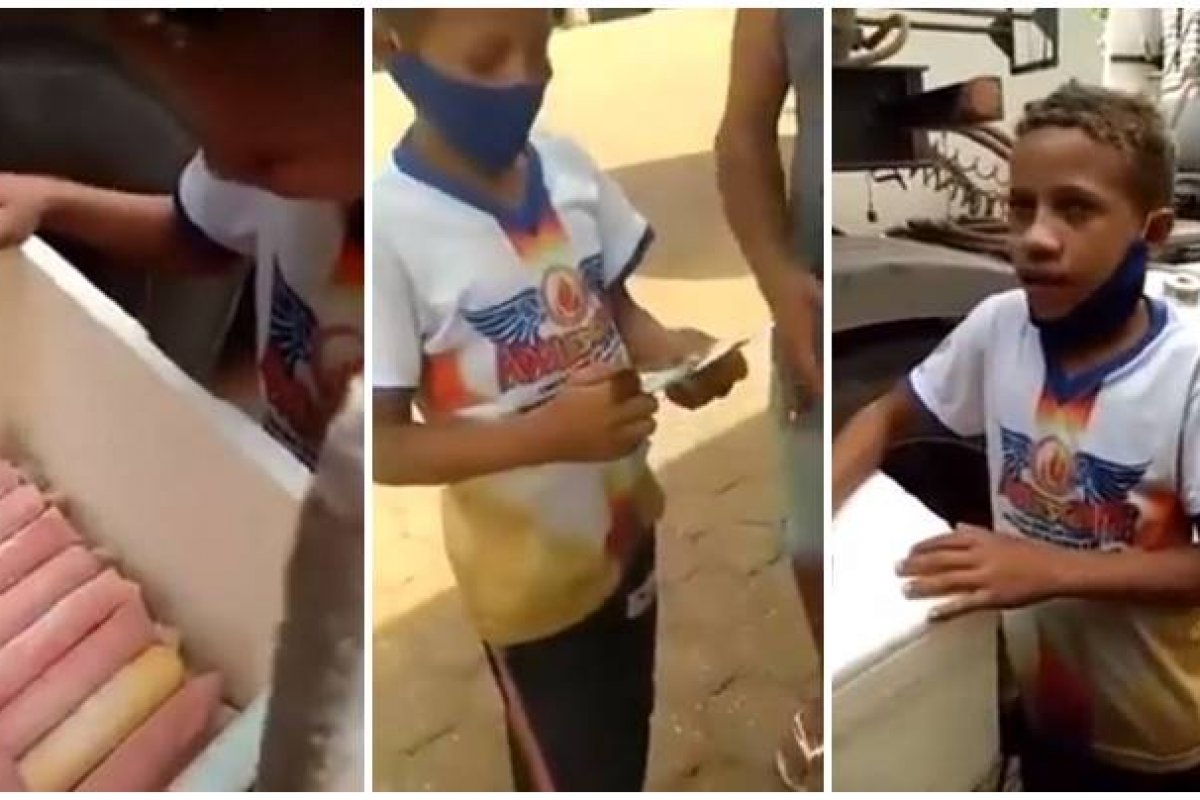 Veja vídeo: Caminhoneiros ajudam vendedor de geladinhos que juntava dinheiro para conhecer a sobrinha recém-nascida