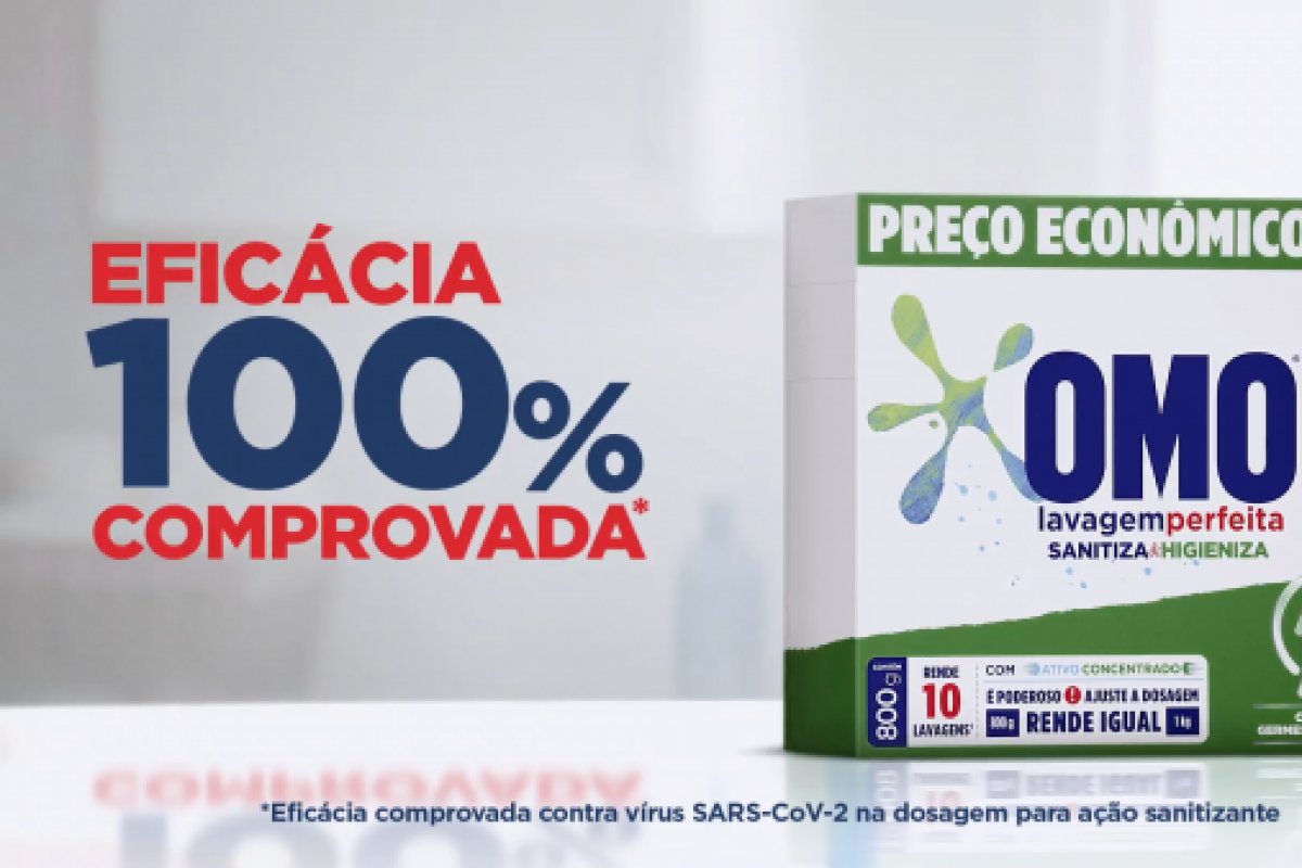 OMO lança 1º sanitizante para roupas do Brasil com eficácia comprovada contra o vírus da COVID-19