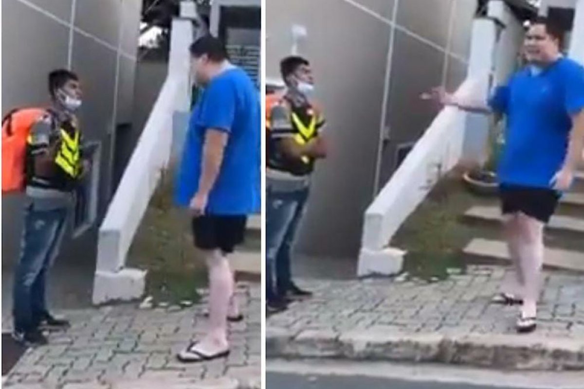 Aplicativo expulsa homem que humilhou e fez comentários racistas para entregador em SP