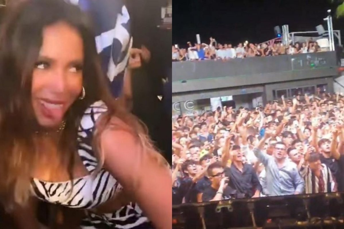 Anitta curte show com as amigas em um dos países mais castigados pela pandemia