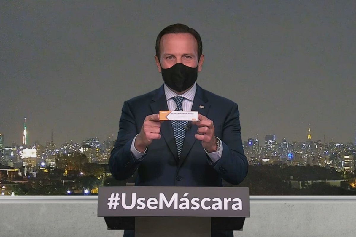 Haverá 15 milhões de doses da Coronavac no SUS até dezembro, diz Doria