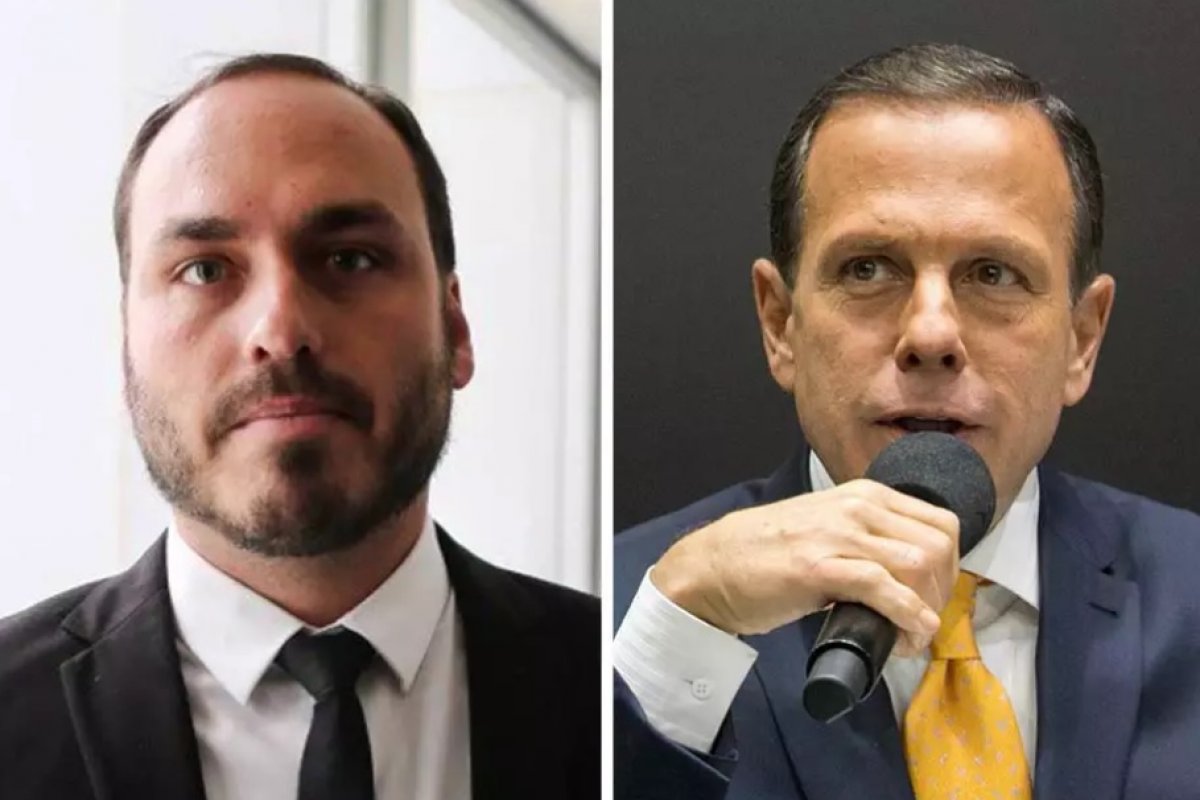 Carlos Bolsonaro deseja recuperação de Dória com video animado