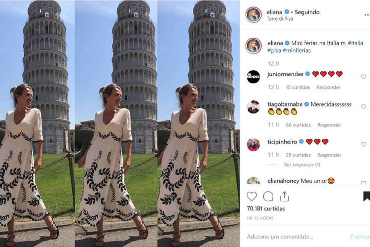 Eliana escolhe a Europa para passar as férias