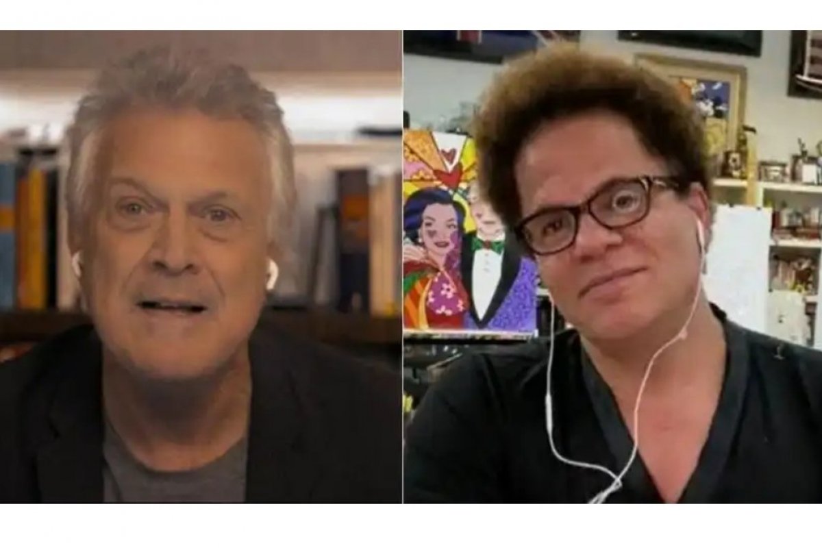 Romero Britto ignora Bial sobre 'barraco' em que uma mulher quebra uma escultura do artista na frente dele