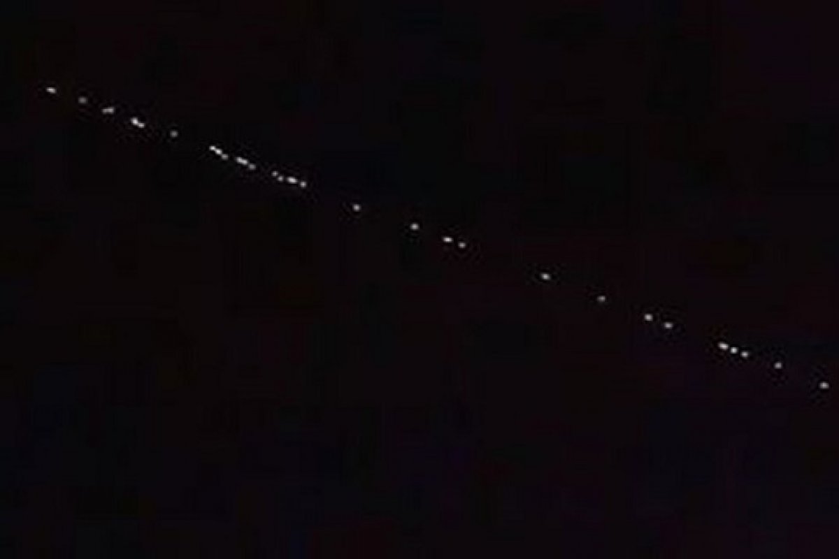 Constelação de satélites é vista em São Paulo