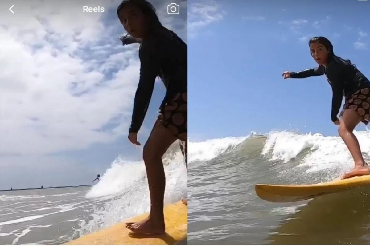 Daniel Cady exibe habilidade do filho de 10 anos no surfe e Ivete vai á loucura