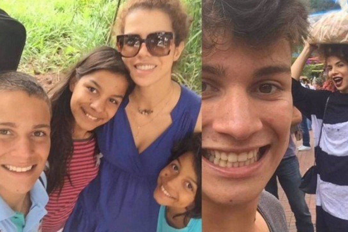Vanessa da Mata aparece em momento raro com os três filhos