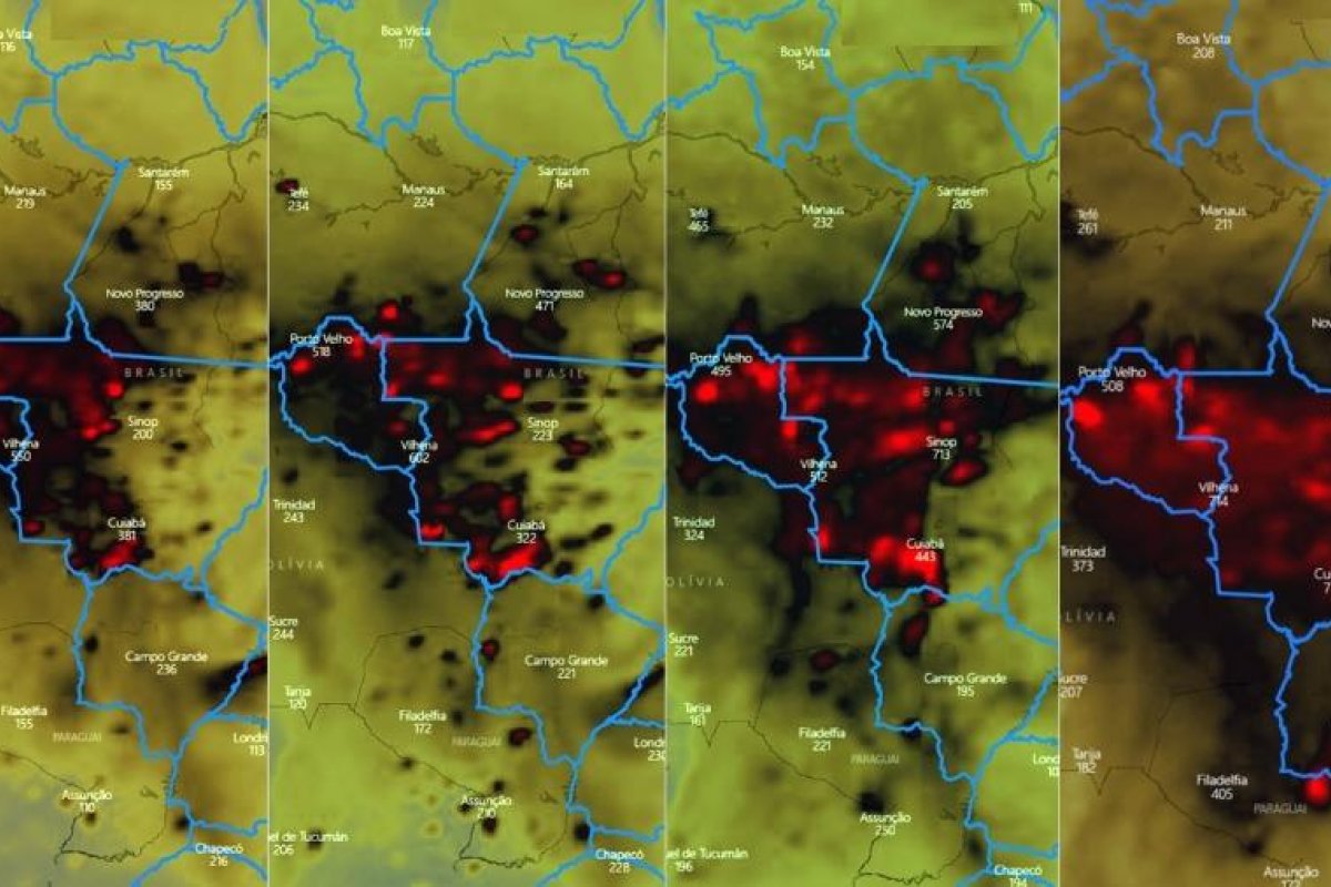 Laboratório mostra que com queimadas, poluição do ar fica até 3.360% além do tolerável nas cidades