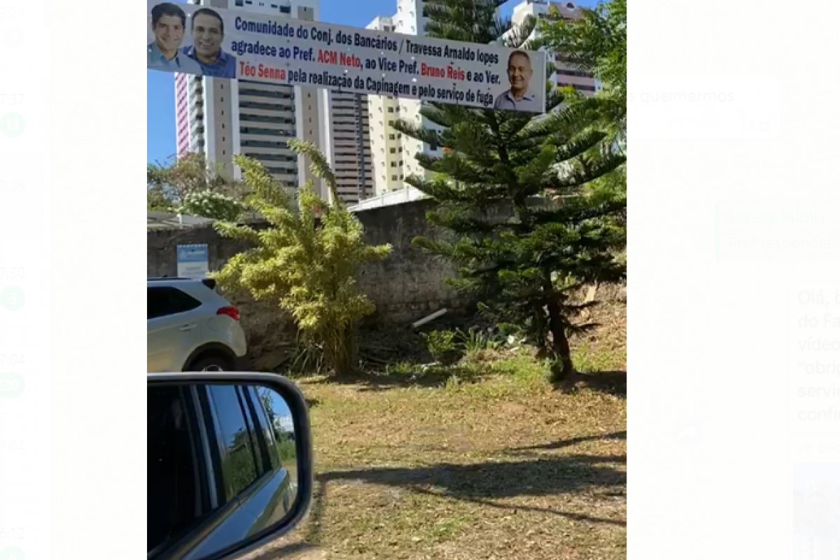 “Pra capinar tem que colocar faixa agradecendo ao prefeito”, diz moradora do Stiep, em Salvador