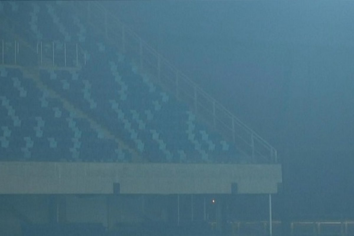 Fumaça de queimadas no Pantanal fica visível em jogo entre Cuiabá e Oeste