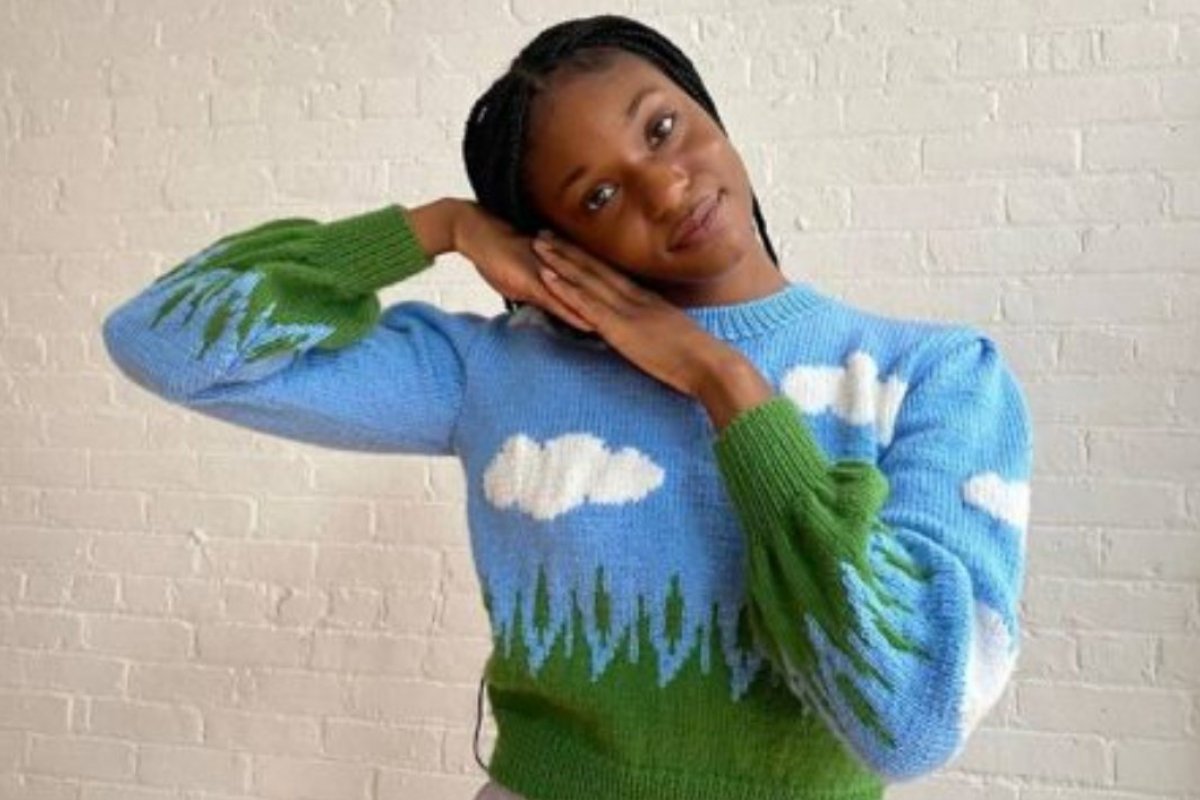 Suéter com visual lúdico bomba no Instagram