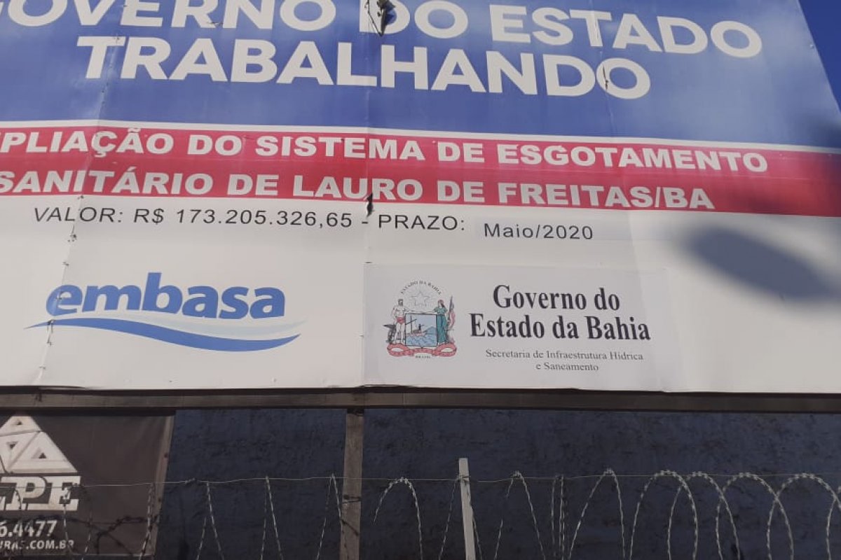 Moradores de Lauro de Freitas denunciam descaso de obra do governo do estado e prefeitura