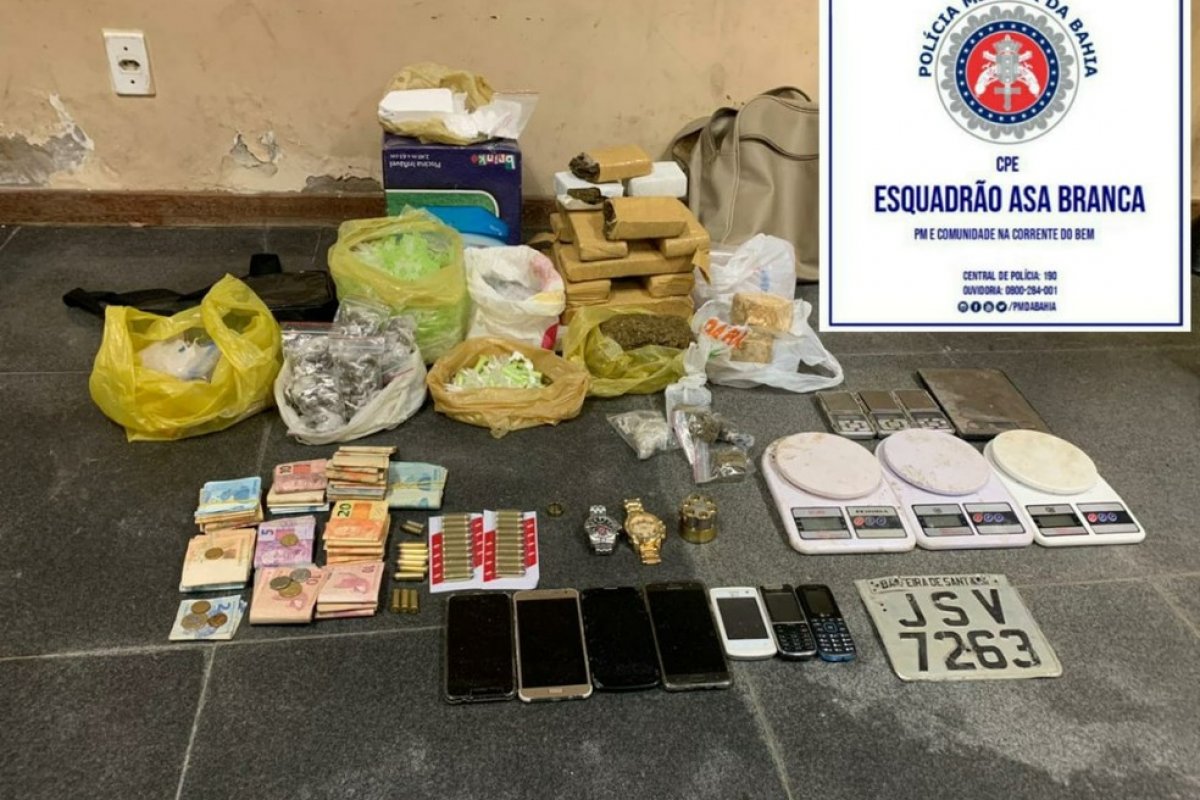 Operação policial prende quatro suspeitos e apreende drogas em cidades da Bahia