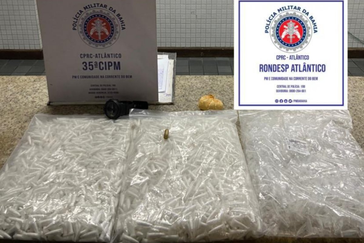 Ação integrada apreende R$ 16 mil em pinos de cocaína