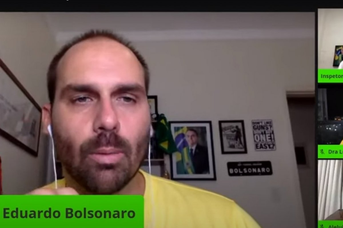 Em live com Alexandre Aleluia, Eduardo Bolsonaro fala de Cezar Leite
