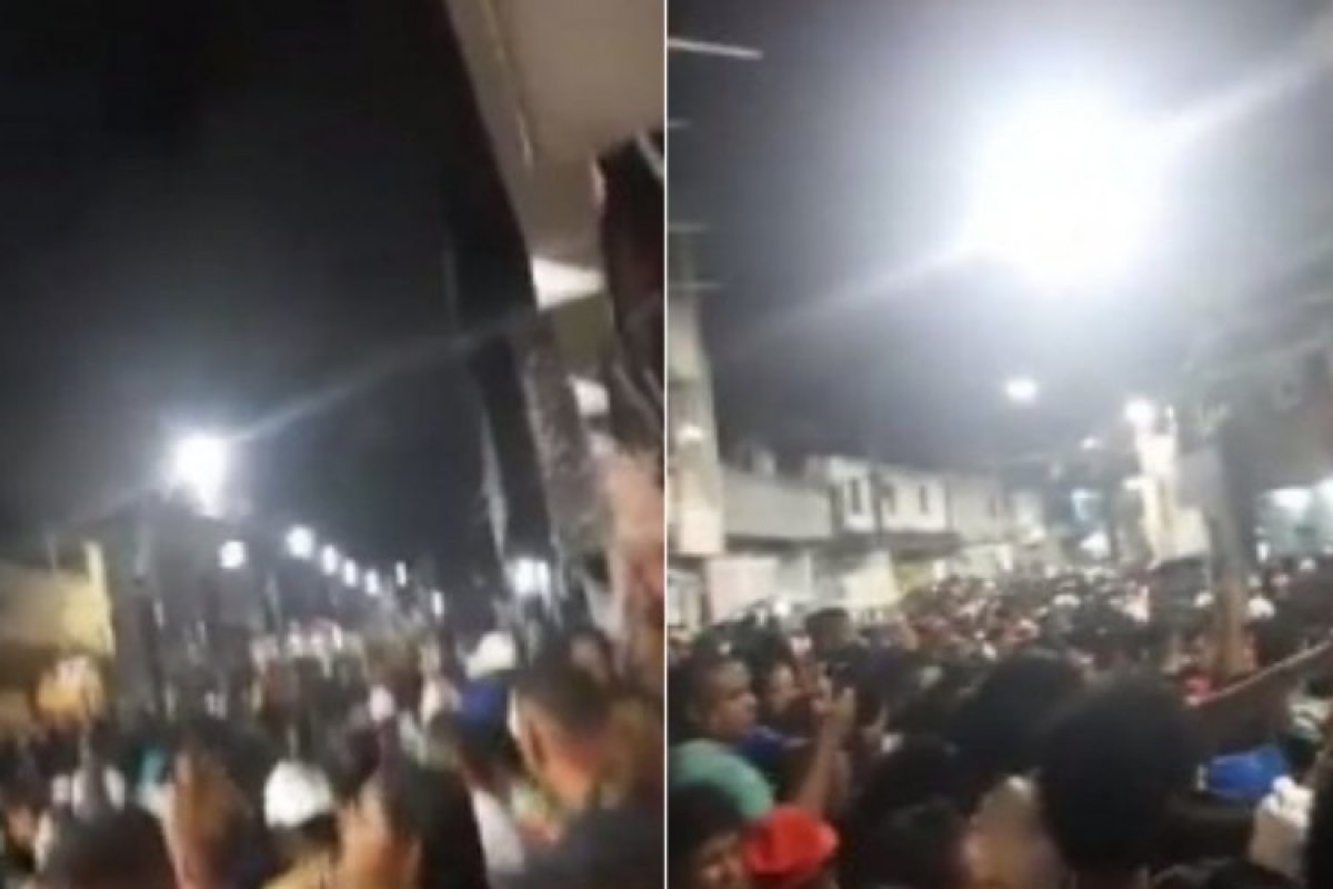 Vídeo: PM encerra festa 'paredão' com cerca de três mil pessoas no bairro do Arenoso