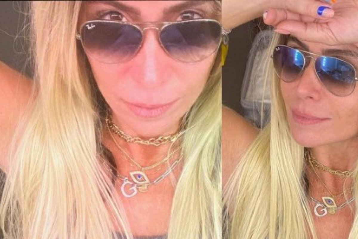 Giovanna Antonelli surge com o cabelo platinado