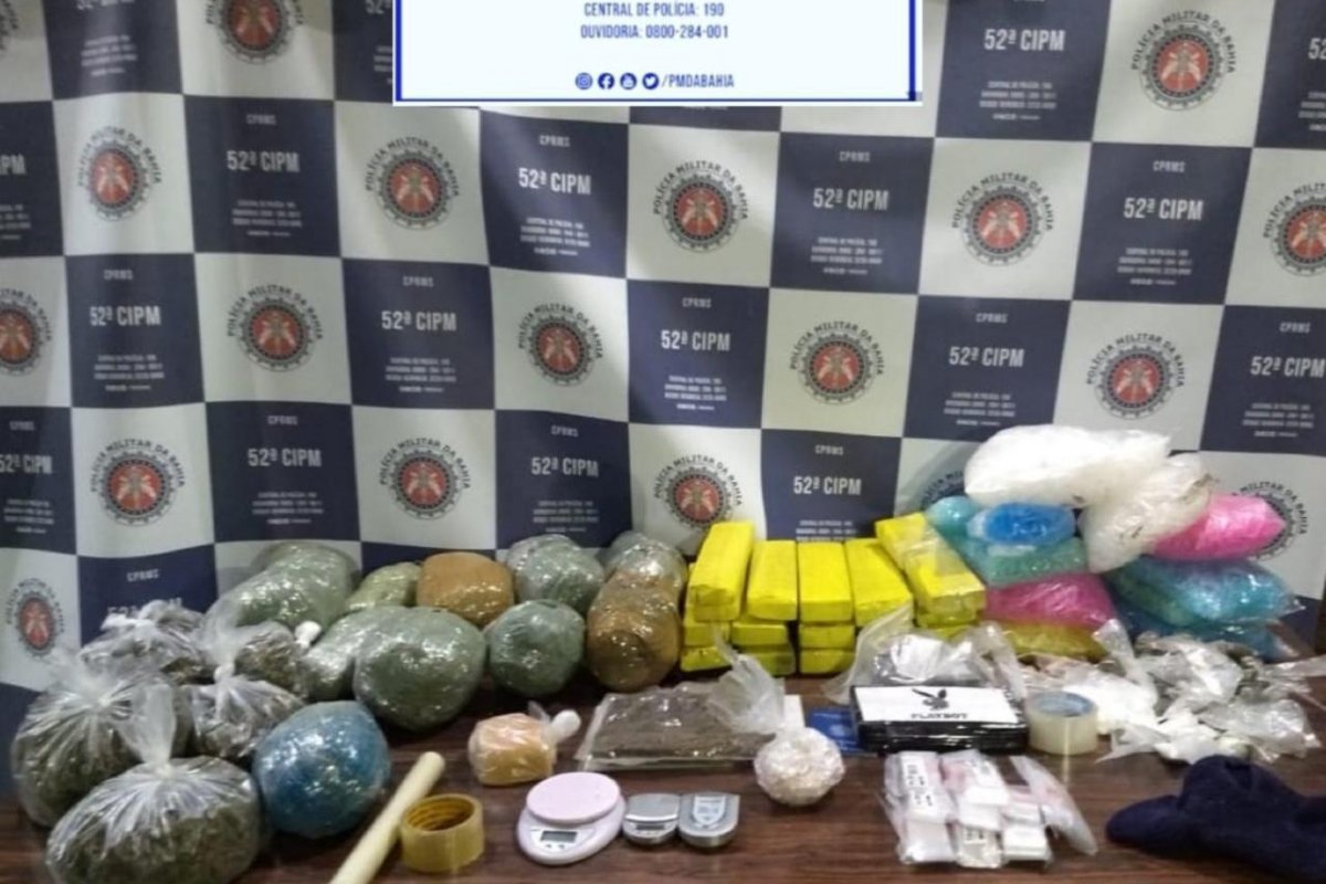 Polícia apreende cerca de 40 quilos de drogas dentro de imóvel em Lauro de Freitas