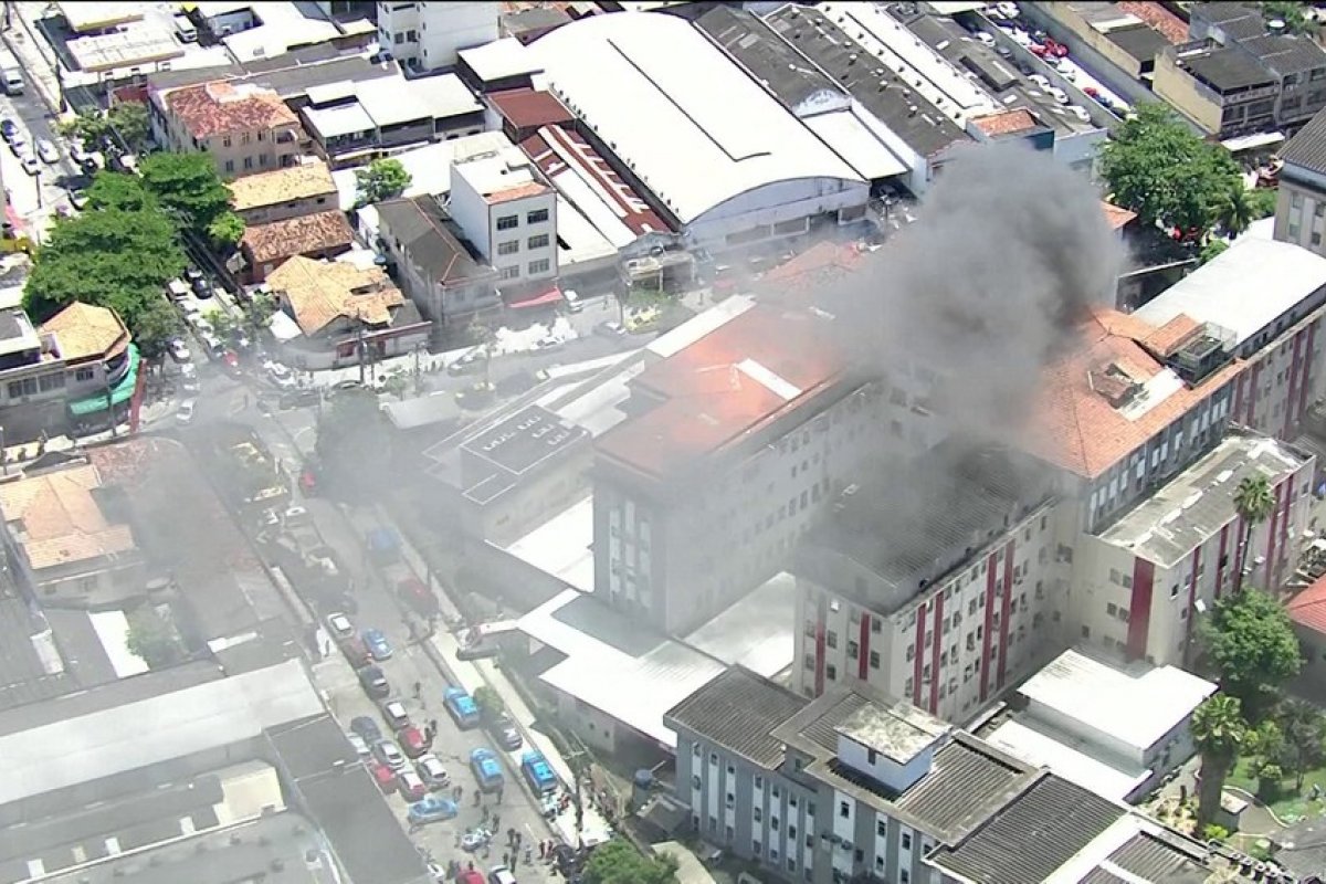 Vídeo: Incêndio atinge Hospital de Bonsucesso, no Rio de Janeiro 