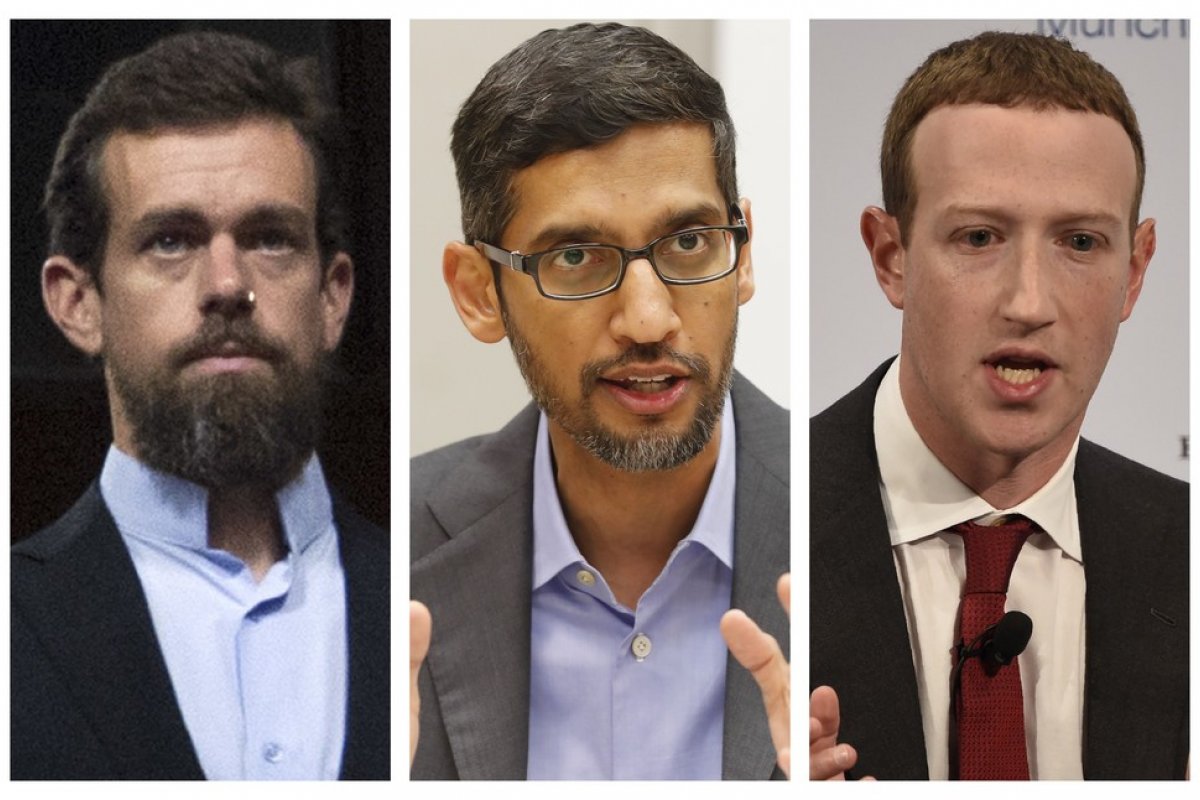 Presidentes-executivos do Facebook, Twitter e Google participam de audiência no Senado dos EUA