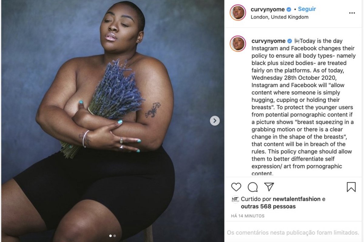Após protesto de influenciadora plus size, Instagram muda regras para fotos de seios