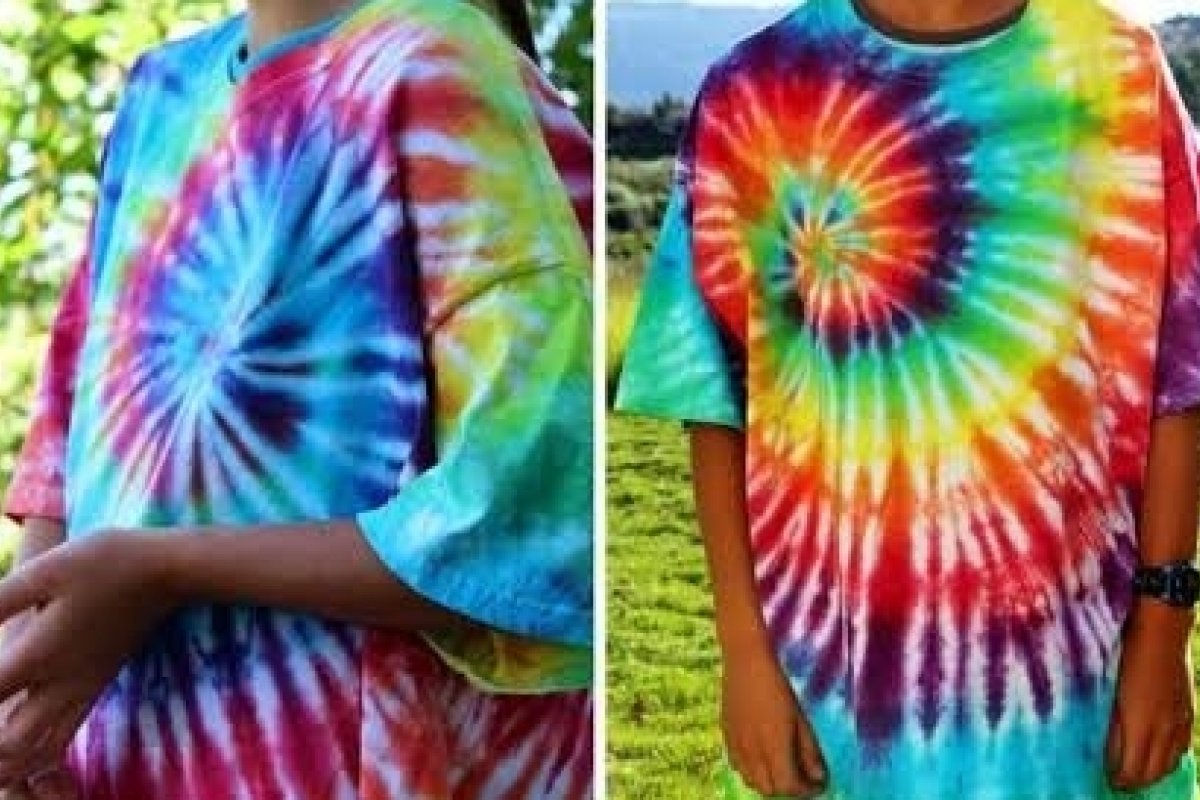 Crianças ensinam idosos a customizar roupas utilizando a técnica do tie-dye