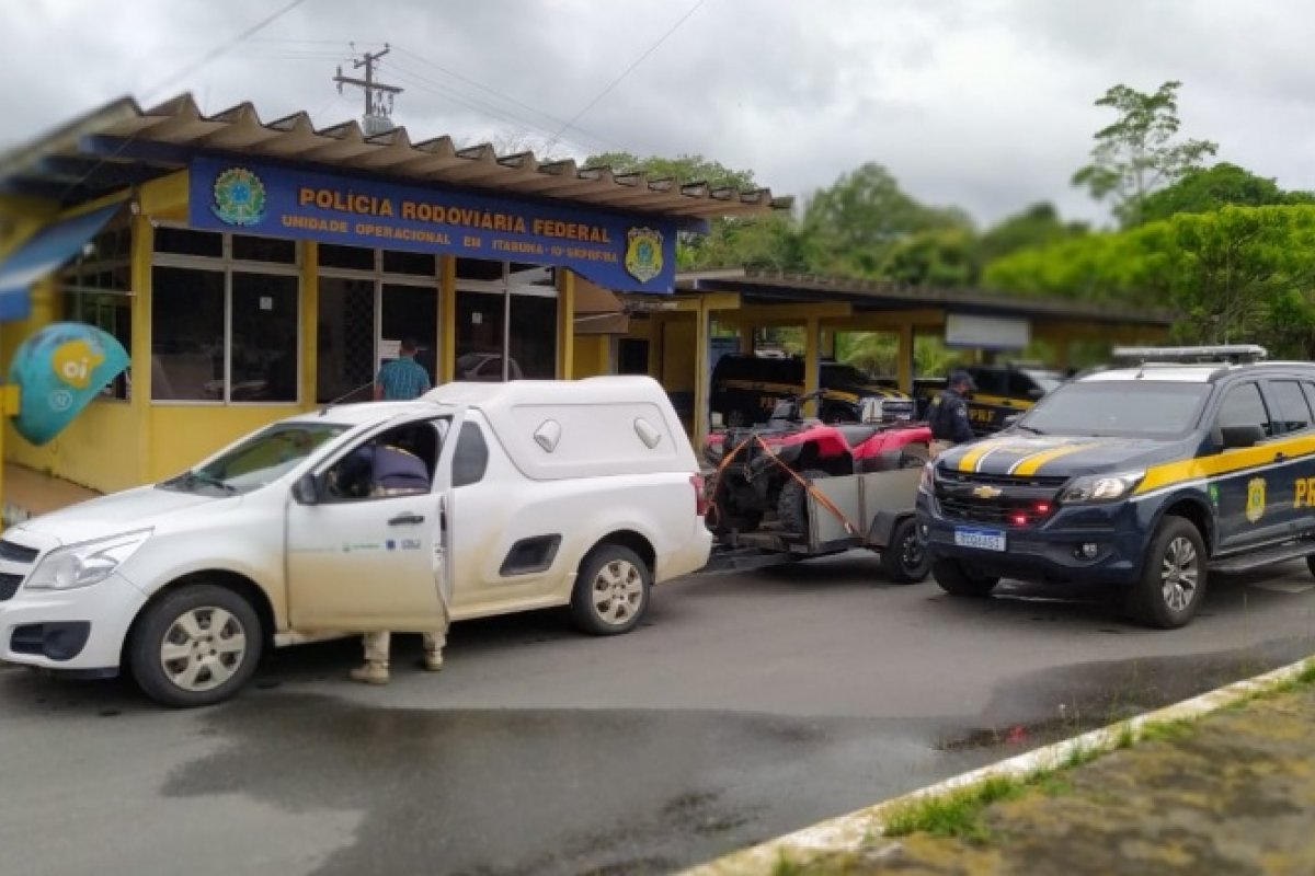 PRF-BA recupera caminhonete e eletrônicos roubados de uma loja na BR 101