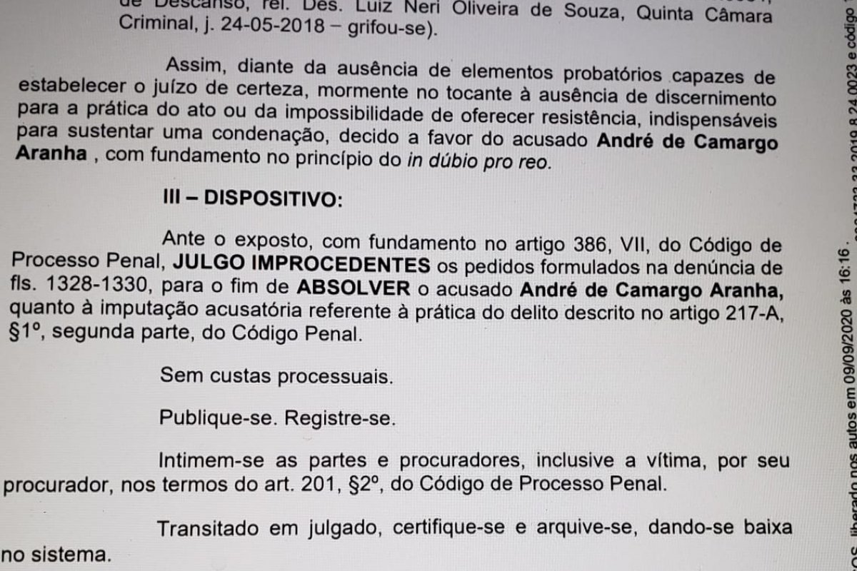 Termo 'estupro culposo', usado pelo Intercept no caso Mariana Ferrer, não existe