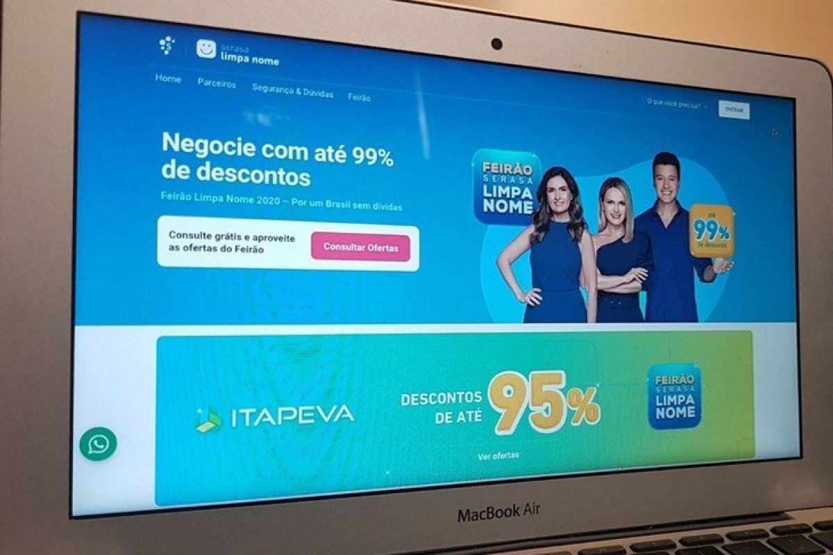 Feirão Serasa Limpa Nome permite negociar dívidas online por R$ 50