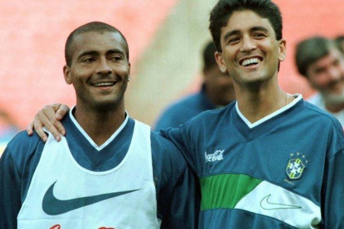 Romário e Bebeto se reencontram em festa infantil