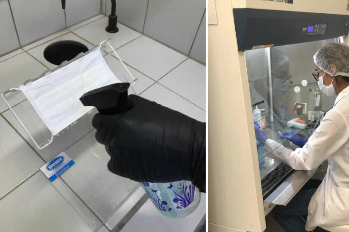 Cientistas brasileiros criam spray que mata a covid-19 e protege máscaras por 48h