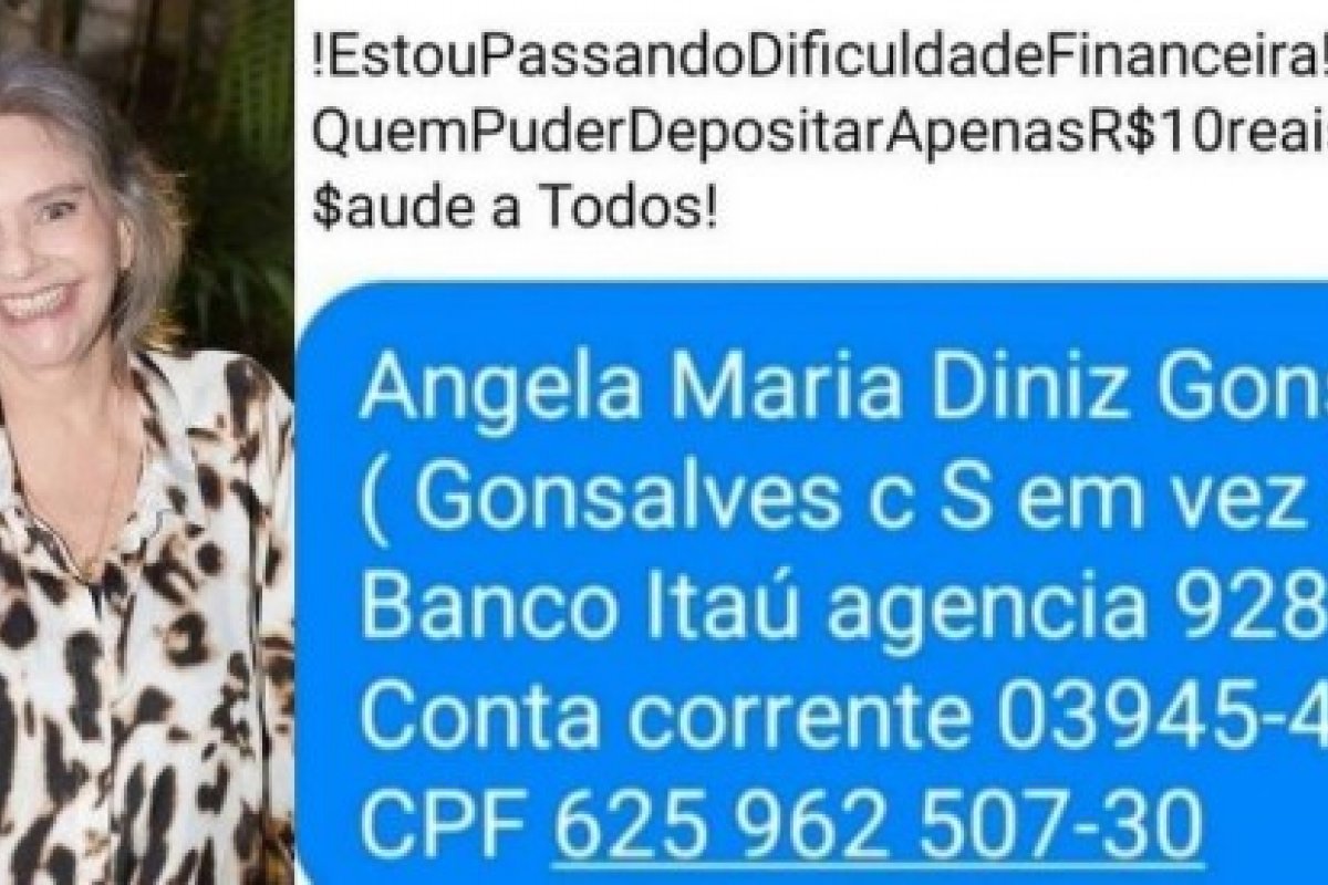 Mais uma vez, Angela Ro Ro pede ajuda financeira: 'Quem puder depositar R$ 10, agradeço'