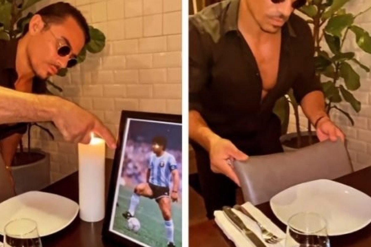 Chef do “Bife De Ouro” aposenta mesa preferida de Maradona no seu restaurante