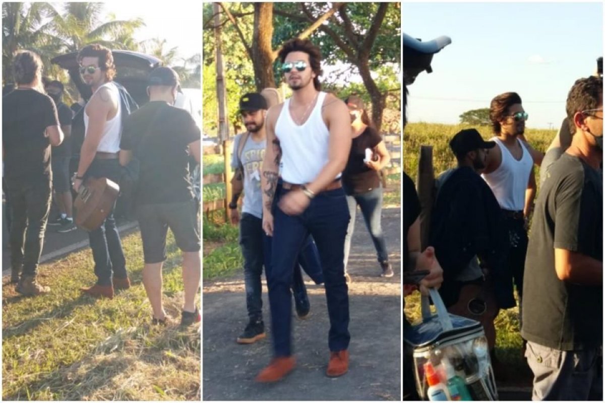 Sula Miranda de calça? Luan Santana grava clipe em homenagem aos caminhoneiros
