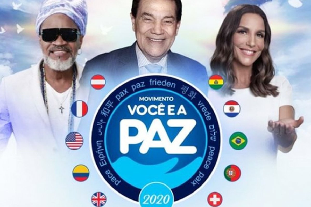 Movimento 'Você e a Paz 2020' será online e terá os cantores baianos Ivete e Brown