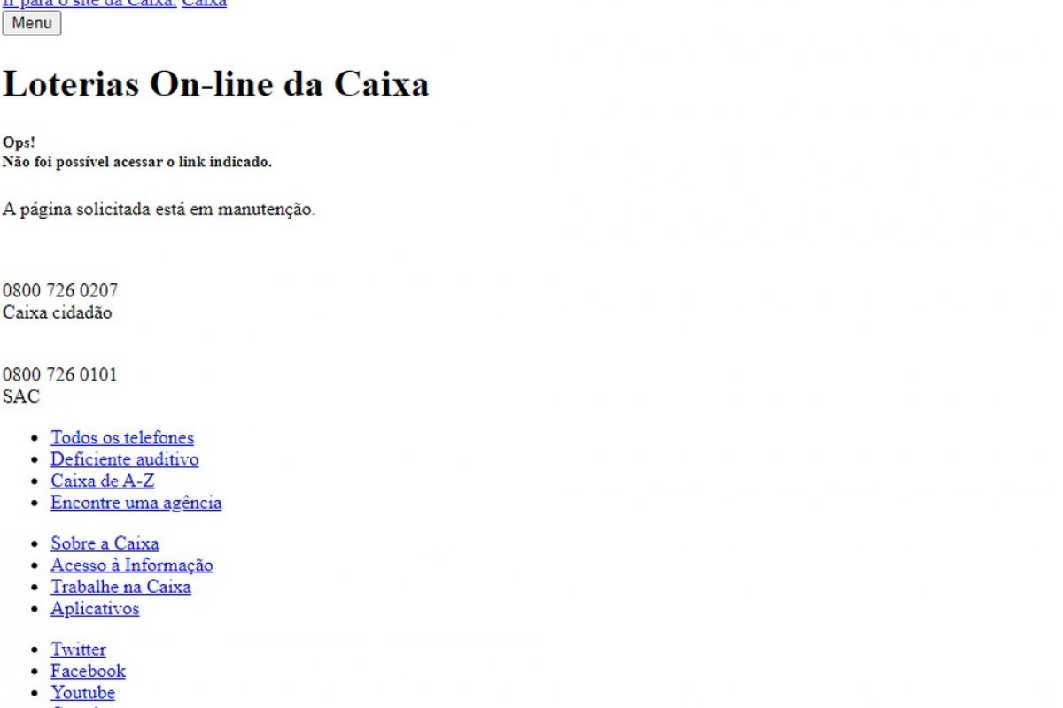 Site da Caixa fica fora do ar e dificulta apostas para Mega da Virada