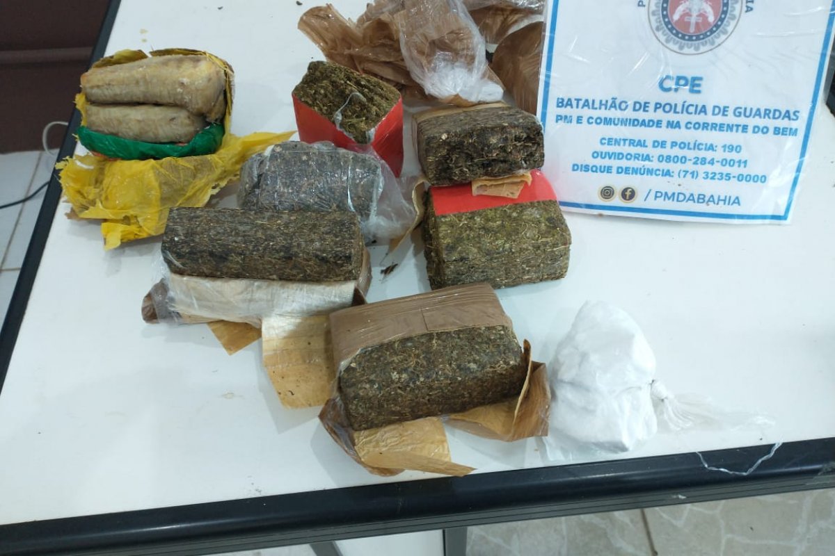 Polícia apreende drogas que seriam arremessadas em presídio